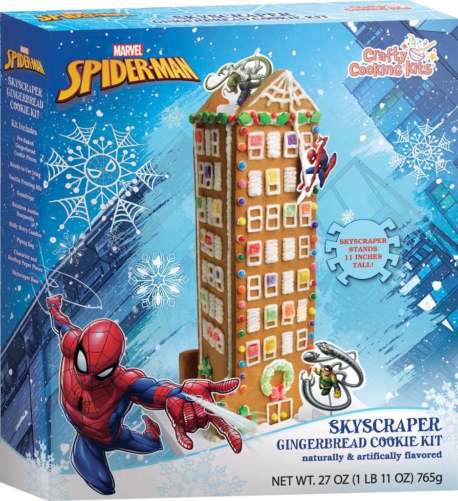 Marvel’s SpiderMan Holiday Skyscraper Gingerbread Kit
